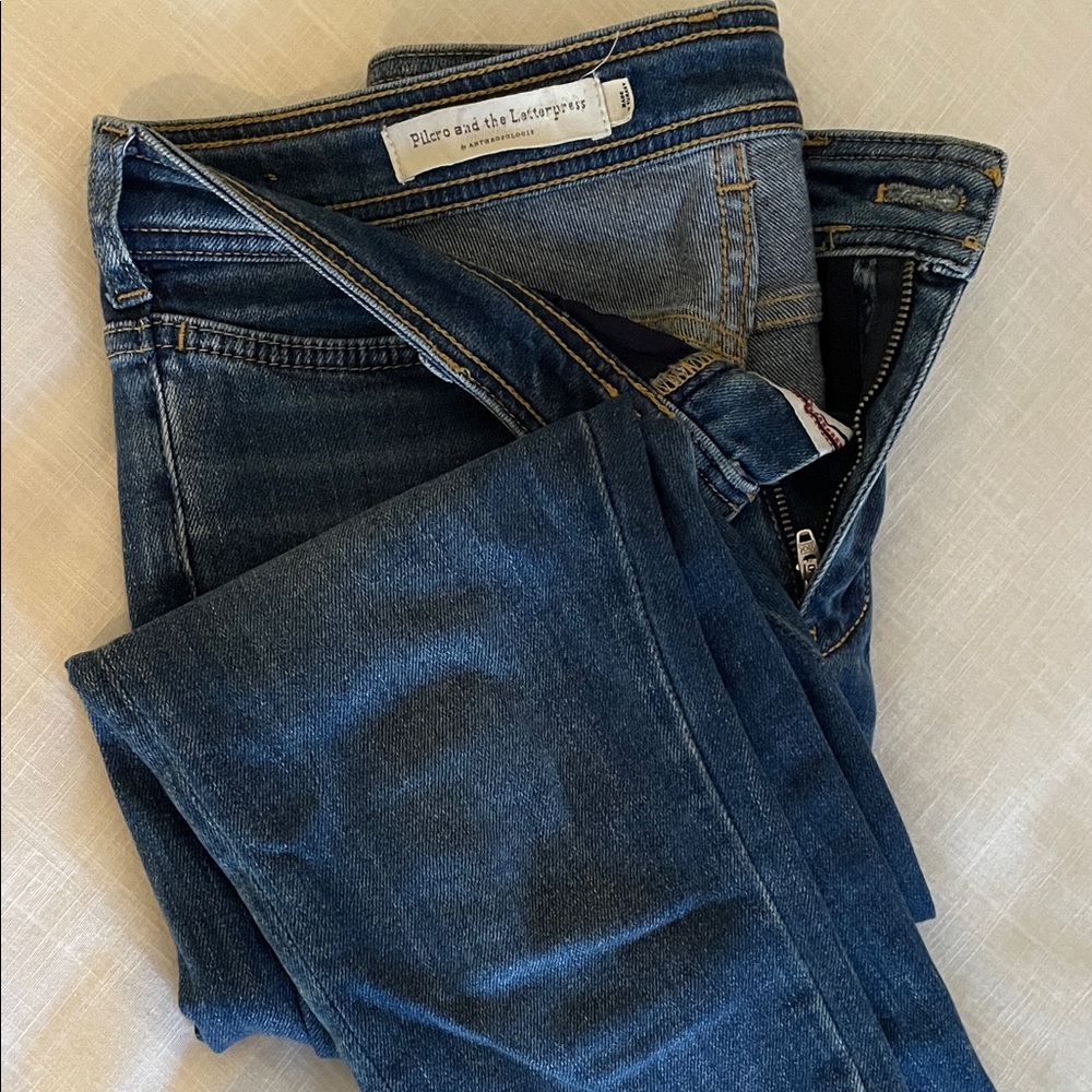 Pilcro by Anthropologie Women's Jeans size 26 High-Rise Skinny with Ankle Zipper